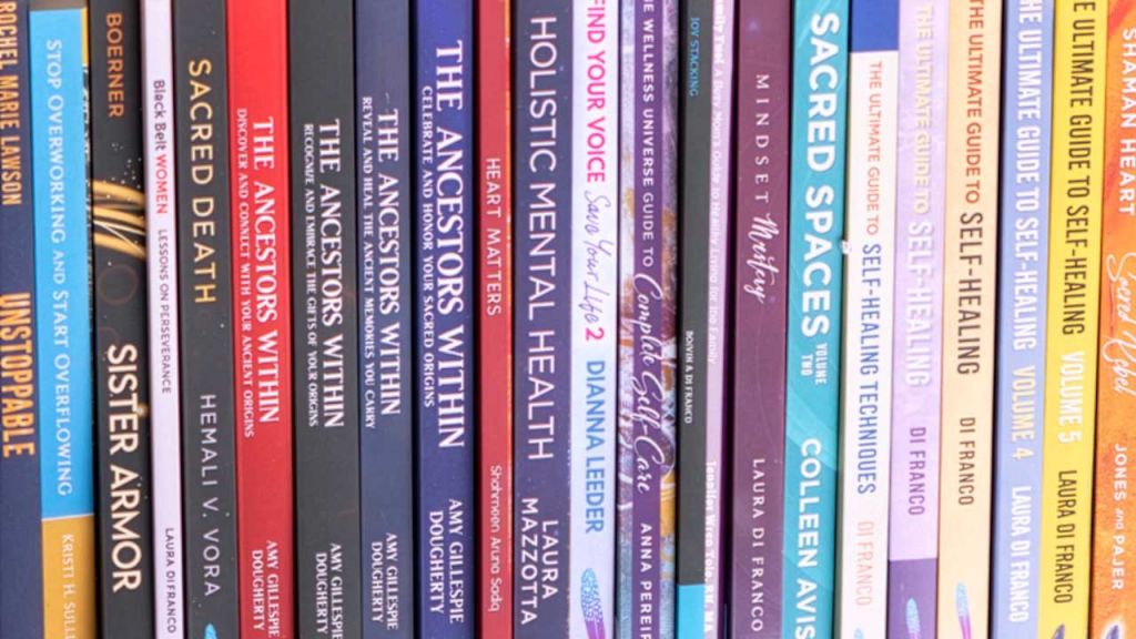 A stack of books published by Brave Healer Productions