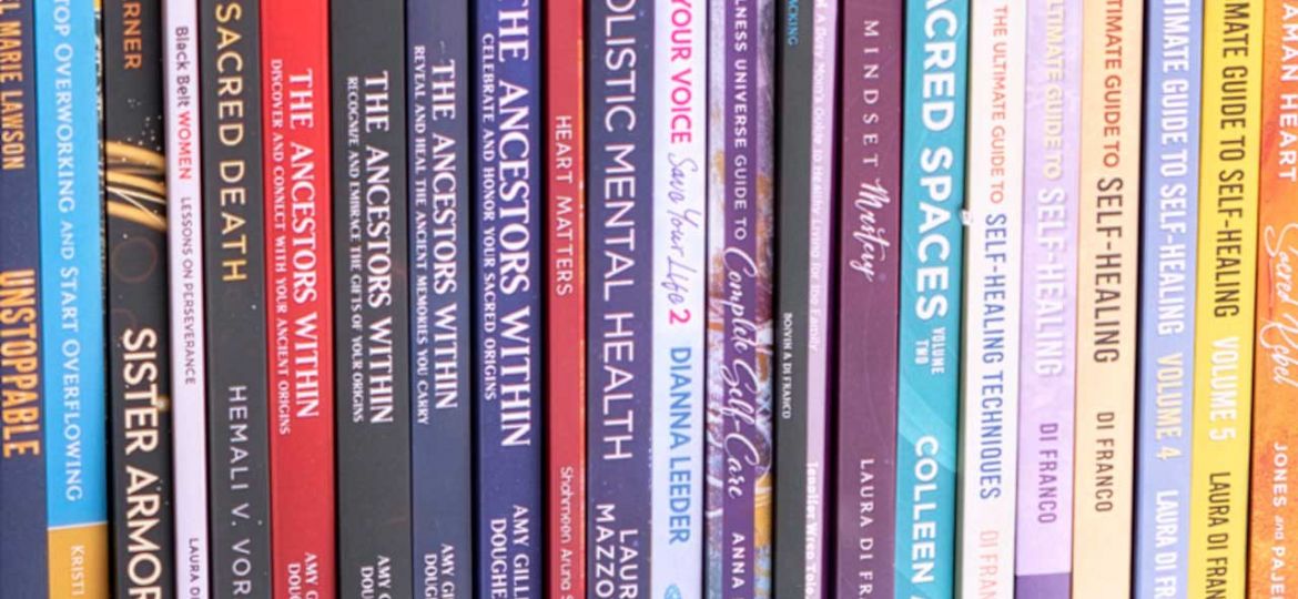 A stack of books published by Brave Healer Productions